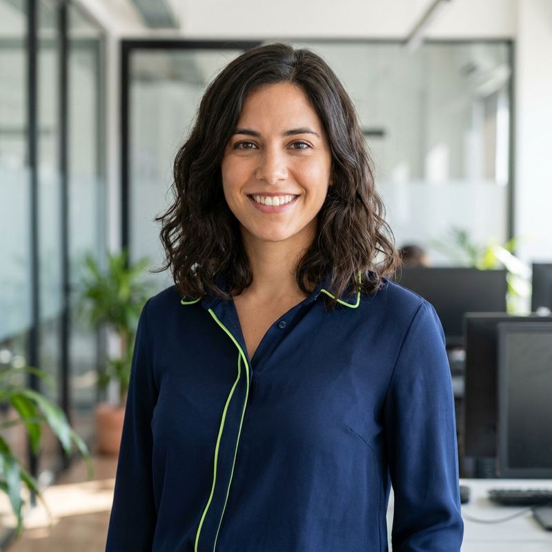 Asesora del equipo de atencion de Rivoria Vantrex en la oficina de Ciudad de Mexico, lista para responder consultas